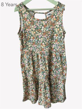 🪴5/$30 Old Navy 8 Years Girl Kid Floral Summer Dress Casual Beach Spring